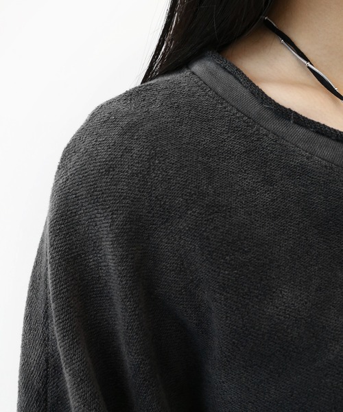 minsobi（ミンソビ）の「ヴィンテージウォッシュカットオフスウェット（スウェット・メンズ・ブラック・FREE）」の14枚目の写真