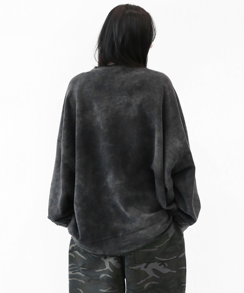 minsobi（ミンソビ）の「ヴィンテージウォッシュカットオフスウェット（スウェット・メンズ・ブラック・FREE）」の3枚目の写真