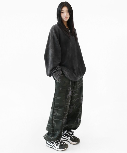 minsobi（ミンソビ）の「ヴィンテージウォッシュカットオフスウェット（スウェット・メンズ・ブラック・FREE）」の7枚目の写真