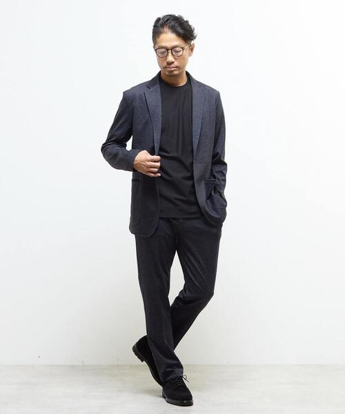 MEN'S MELROSE（メンズメルローズ）の「《WEB限定》フレッシュファイバー長袖ジャケT | 消臭（Tシャツ/カットソー・メンズ・ブラック/ホワイト・3/4/5/2）」の10枚目の写真