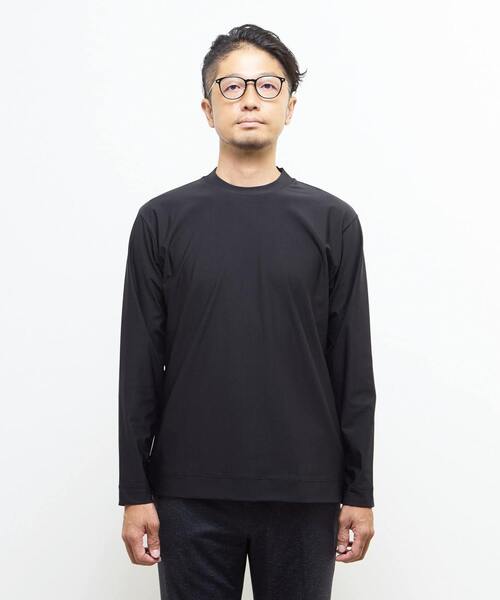 MEN'S MELROSE（メンズメルローズ）の「《WEB限定》フレッシュファイバー長袖ジャケT | 消臭（Tシャツ/カットソー・メンズ・ブラック/ホワイト・3/4/5/2）」の12枚目の写真