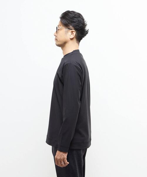 MEN'S MELROSE（メンズメルローズ）の「《WEB限定》フレッシュファイバー長袖ジャケT | 消臭（Tシャツ/カットソー・メンズ・ブラック/ホワイト・3/4/5/2）」の13枚目の写真