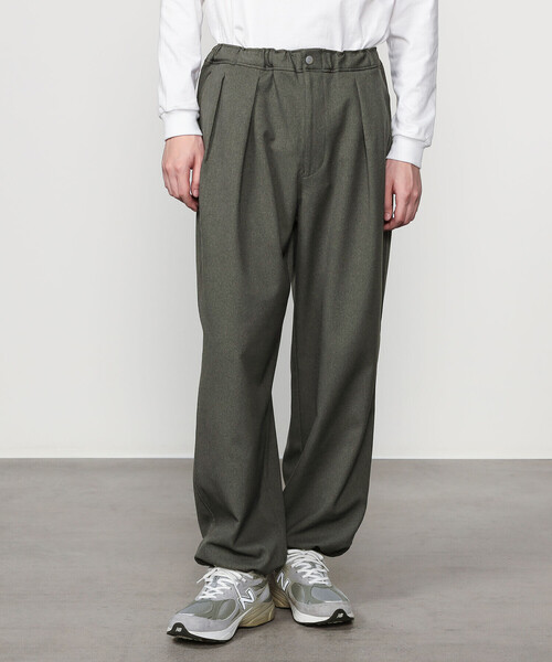 GYMPHLEX（ジムフレックス）の「Gymphlex | ポリフランネル 2プリーツイージーパンツ MEN（その他パンツ・メンズ・ブラウン/ダークグレー・M/L）」の15枚目の写真