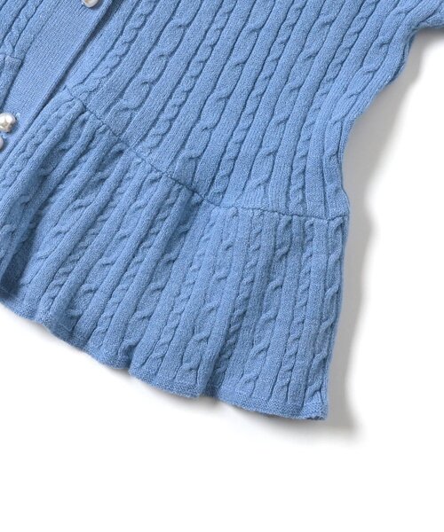 apres les cours(アプレレクール)の「【ジュニア対応】ニットカーディガン(カーディガン/ボレロ・キッズ・アイボリー/サックスブルー・80/90/100/110/120/130/140)」の14枚目の写真