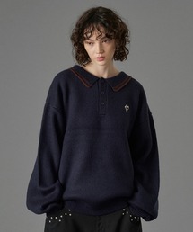 ONCILY(IVF[)ASSORT VOLUME KNIT POLO 25AW  / A\[g{[jbg|(jbg/Z[^[)