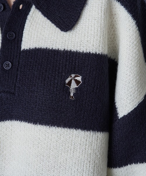 ONCILY(オンシェリー)の「ASSORT VOLUME KNIT POLO 25AW / アソートボリュームニットポロ(ニット/セーター・メンズ・ネイビー系/チャコールグレー/ブラック系その他/アイボリー/ブルー系その他/ネイビー/グリーン系その他/ホワイト系その他/ブラウン/ブラウン系その他/ブラウン系その他2/ネイビー系1・SMALL/LARGE/MEDIUM)」の18枚目の写真