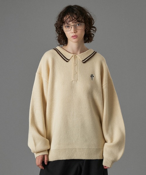 ASSORT VOLUME KNIT POLO 25AW / アソートボリュームニットポロ