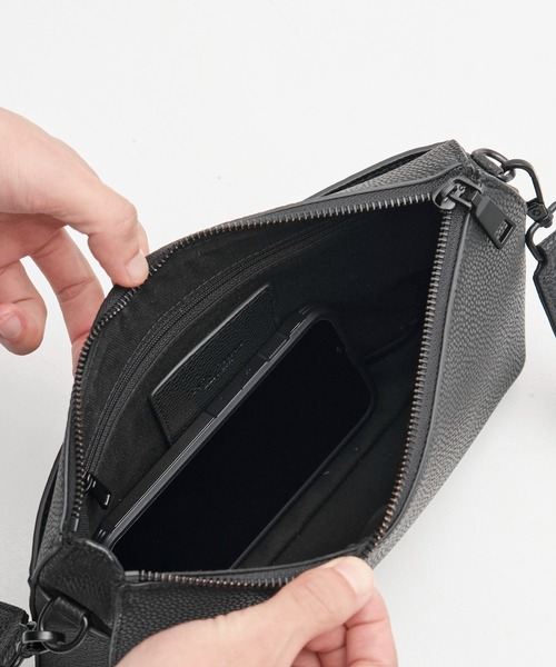 CITY TOKYO（シティトウキョウ）の「【CITY TOKYO/シティートーキョー】シュリンクレザーミニショルダー（ショルダーバッグ・メンズ・ブラック・FREE）」の10枚目の写真