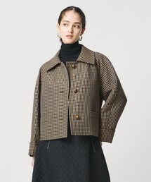 美品　ユナイテッドアローズ　シルク混　チェック　アンコンジャケット　Ｌ 99081227_b_01_215.jpg