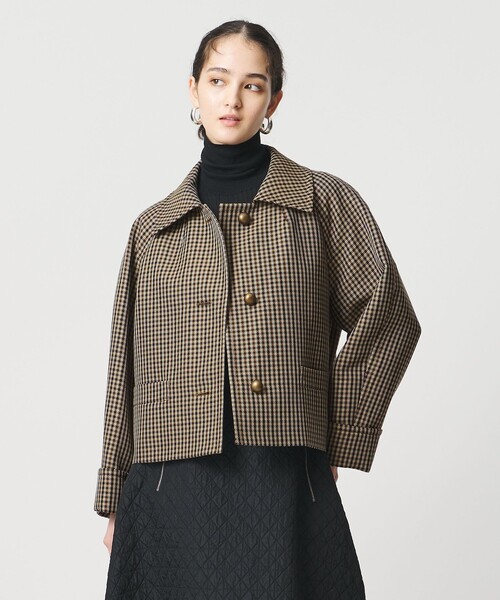 セール】チェック ショート ジャケット（テーラードジャケット