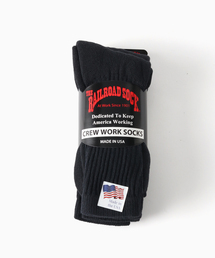 Railroad Sock(C[h\bN)RAILROAD SOCK / C[h\bN Crew Work (3pairs)(\bNX/C)
