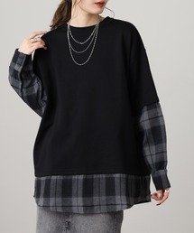 シャツレイヤードプルオーバー