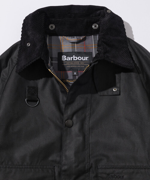Barbour（バブアー）の「Barbour/バブアー 別注 MODIFIED SPEY WAX JACKET（ブルゾン・メンズ・ブラック/オリーブ・40/38/42）」の3枚目の写真