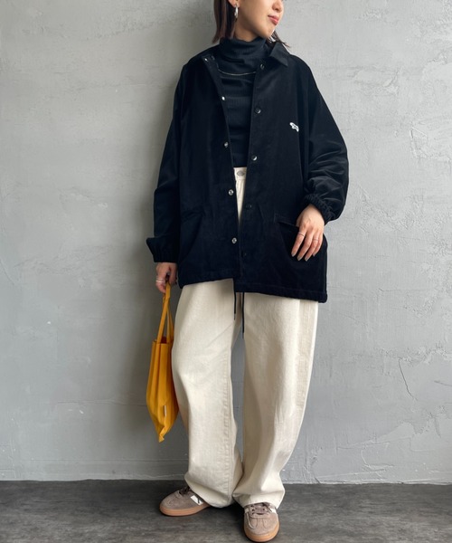 TOWNCRAFT（タウンクラフト）の「[TOWN CRAFT/タウンクラフト・THE FOX/ザフォックス] 別注 ワンポイントロゴ ラグランスリーブコーチジャケット（その他アウター・レディース・ベージュ/ブラック/ブラウン・M/L）」の4枚目の写真