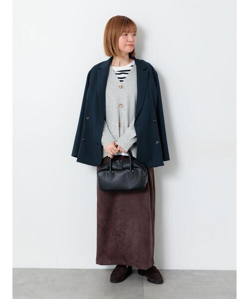 Lugnoncure（ルノンキュール）の「もちもちVネックリラックスカーディガン（カーディガン/ボレロ・レディース・ブルー/グレー/レッド/ネイビー/パープル・F）」の6枚目の写真