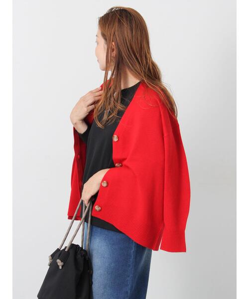 Lugnoncure（ルノンキュール）の「もちもちVネックリラックスカーディガン（カーディガン/ボレロ・レディース・ブルー/グレー/レッド/ネイビー/パープル・F）」の20枚目の写真