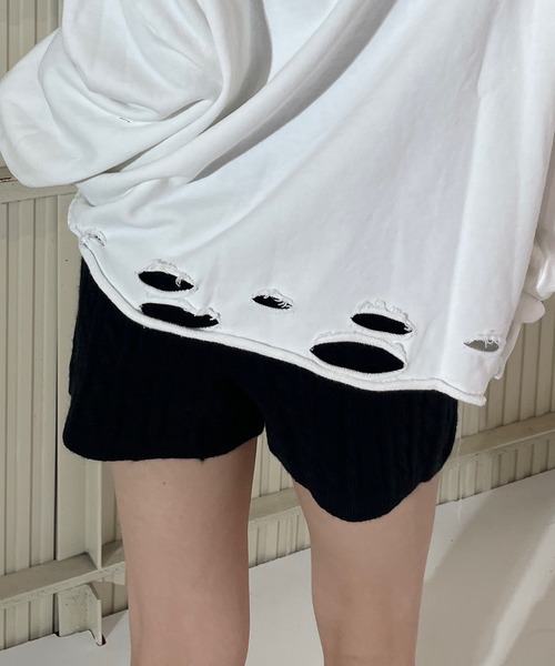 ROGER AND RAW（ロジャーアンドロウ）の「ケーブル編みニットショートパンツ（その他パンツ・レディース・グレー/ブラウン/ブラック・FREE）」の16枚目の写真
