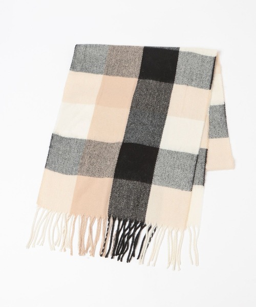 LAKOLE(ラコレ)の「アソートチェックマフラー / 574773(マフラー・レディース・ブラック/パープル/オフホワイト/ブルー/レッド/グリーン/ブラウン・FREE)」の9枚目の写真