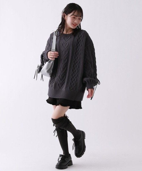 repipi armario（レピピ アルマリオ）の「レースUPマニッシュシューズ【サテンリボン紐付き】（その他シューズ・キッズ・ブラック系その他/ブラック・SMALL/MEDIUM/LARGE）」の5枚目の写真