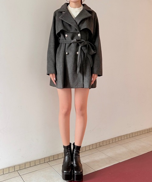 ビットスタンドカラーミドルコート（その他アウター）｜NOMAE