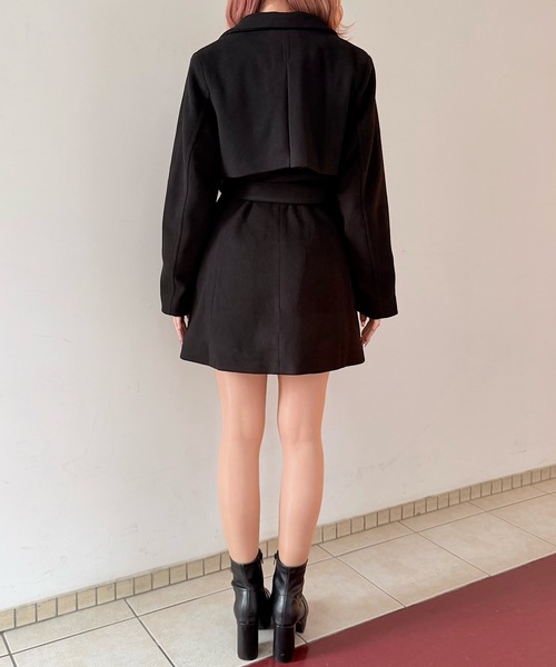 NOMAE（ノーマエ）の「ビットスタンドカラーミドルコート（その他アウター・レディース・ベージュ/ダークグレー/ブラック/アイボリー・FREE）」の18枚目の写真