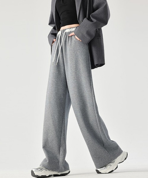 ONEP STAR(ワンピスター)の「ワイドシルエットスウェットパンツ(スウェットパンツ・レディース・ネイビー/グレー/ブラック・MEDIUM/SMALL/LARGE/X-LARGE)」の8枚目の写真