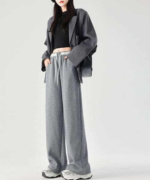 ONEP STAR(ワンピスター)の「ワイドシルエットスウェットパンツ(スウェットパンツ・レディース・ネイビー/グレー/ブラック・MEDIUM/SMALL/LARGE/X-LARGE)」の11枚目の写真