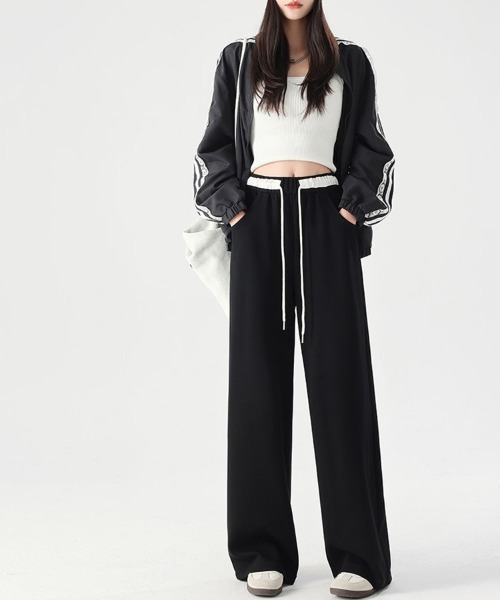 ONEP STAR(ワンピスター)の「ワイドシルエットスウェットパンツ(スウェットパンツ・レディース・ネイビー/グレー/ブラック・MEDIUM/SMALL/LARGE/X-LARGE)」の15枚目の写真