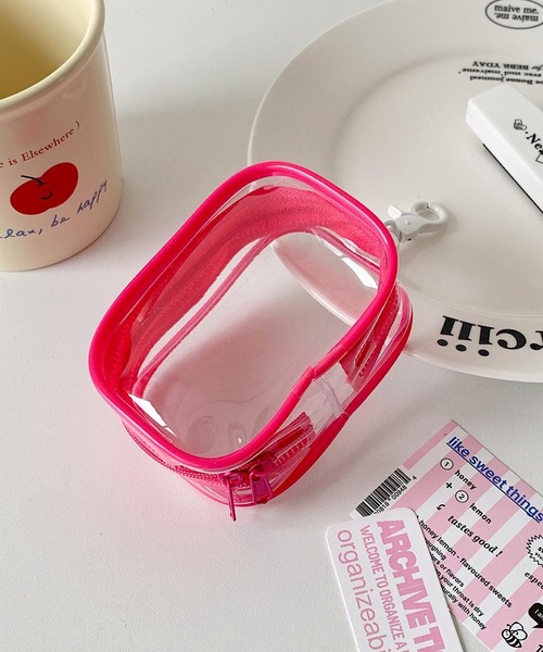 VIBGYOR（ヴィブジョー）の「oshipic/推し活ポーチ/ミニぬいぐるみポーチ/ちびぬいポーチ/推しカラークリアポーチ S0010（ポーチ・レディース・オレンジ/パープル/ピンク/ホワイト/ベビーピンク/グリーン・FREE）」の4枚目の写真