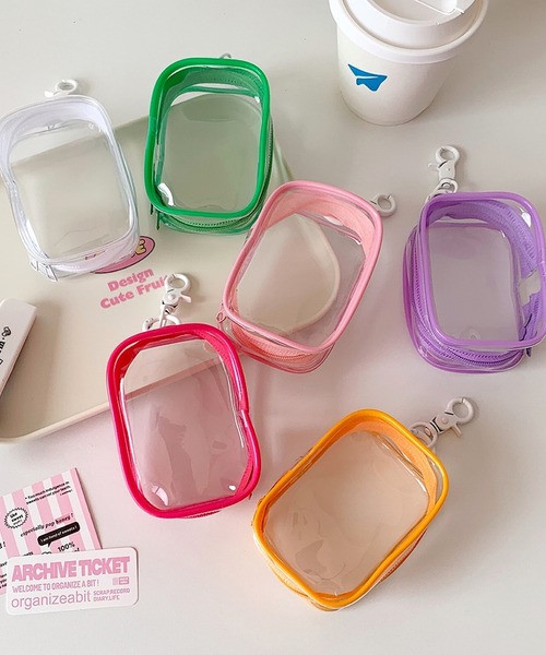 VIBGYOR（ヴィブジョー）の「oshipic/推し活ポーチ/ミニぬいぐるみポーチ/ちびぬいポーチ/推しカラークリアポーチ S0010（ポーチ・レディース・オレンジ/パープル/ピンク/ホワイト/ベビーピンク/グリーン・FREE）」の7枚目の写真