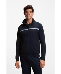 BOSS（ボス）の「コットンテリー ジャケット ストライプ＆ロゴ（ルームウェア/パジャマ）」