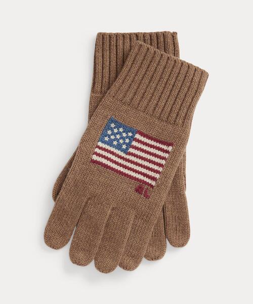 フラッグインターシャ ウールブレンド タッチ グローブ