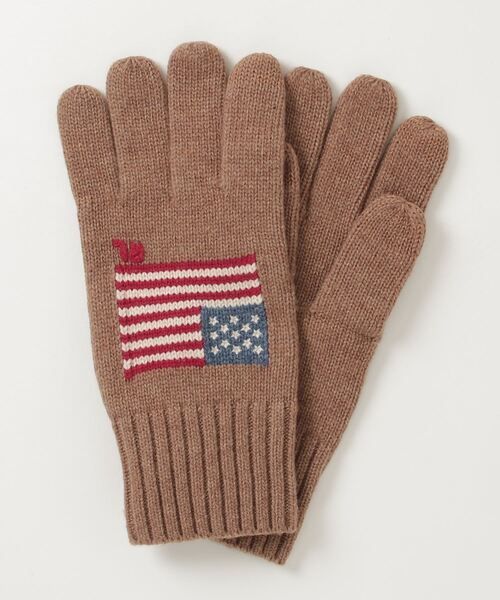新品フラッグインターシャ ウールブレンド タッチ グローブ フラッグインターシャ ウールブレンド タッチ グローブ（手袋）｜POLO