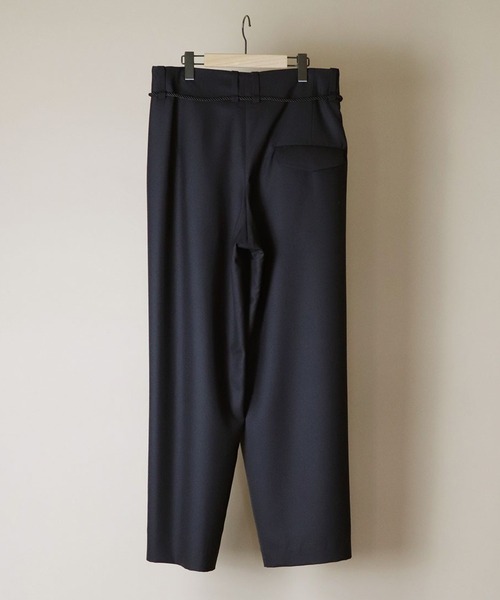 ETHOSENS(エトセンス)の「【ETHOSENS/エトセンス】Flannel squeeze slacks(スラックス・メンズ・ブラック・1/2)」の3枚目の写真