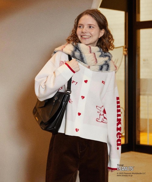 PEANUTS（ピーナッツ）の「MILKFED. × PEANUTS KNIT CARDIGAN（カーディガン/ボレロ・レディース・オフホワイト/ブラック・ONE SIZE）」の19枚目の写真