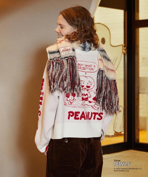 PEANUTS（ピーナッツ）の「MILKFED. × PEANUTS KNIT CARDIGAN（カーディガン/ボレロ・レディース・オフホワイト/ブラック・ONE SIZE）」の20枚目の写真