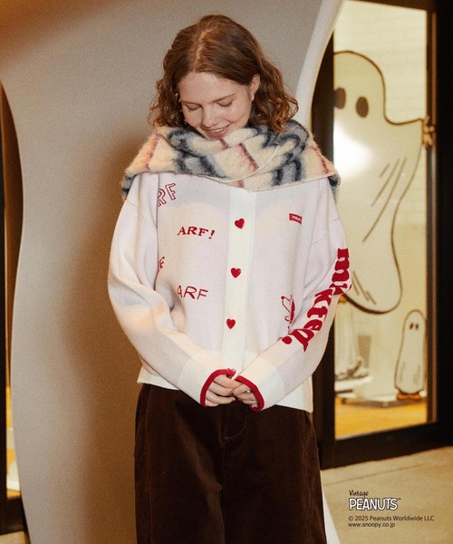 PEANUTS（ピーナッツ）の「MILKFED. × PEANUTS KNIT CARDIGAN（カーディガン/ボレロ・レディース・オフホワイト/ブラック・ONE SIZE）」の21枚目の写真