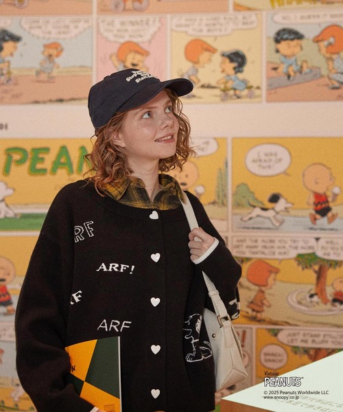 PEANUTS（ピーナッツ）の「MILKFED. × PEANUTS KNIT CARDIGAN（カーディガン/ボレロ・レディース・オフホワイト/ブラック・ONE SIZE）」の6枚目の写真