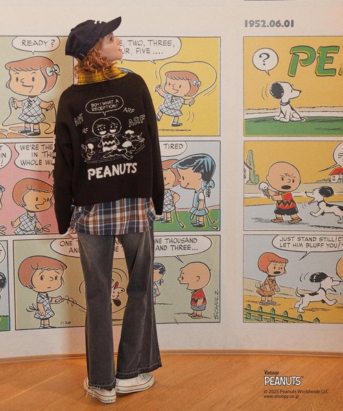 PEANUTS（ピーナッツ）の「MILKFED. × PEANUTS KNIT CARDIGAN（カーディガン/ボレロ・レディース・オフホワイト/ブラック・ONE SIZE）」の10枚目の写真
