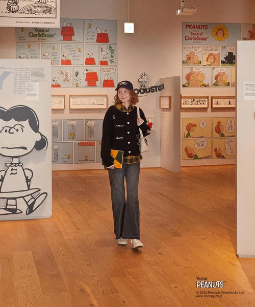 PEANUTS（ピーナッツ）の「MILKFED. × PEANUTS KNIT CARDIGAN（カーディガン/ボレロ・レディース・オフホワイト/ブラック・ONE SIZE）」の14枚目の写真