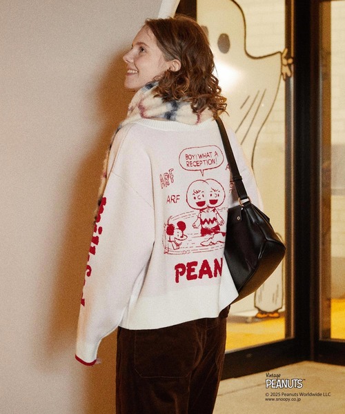 PEANUTS（ピーナッツ）の「MILKFED. × PEANUTS KNIT CARDIGAN（カーディガン/ボレロ・レディース・オフホワイト/ブラック・ONE SIZE）」の22枚目の写真