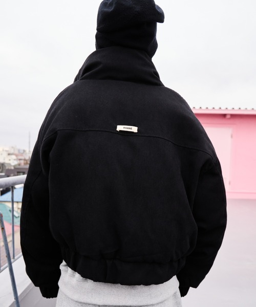 【nene-.-p】 パディングショートブルゾン nemne（ネンネ） ブルゾン アウター ショート丈中綿パディングブルゾン