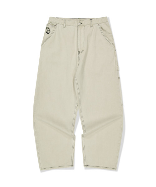 WKNDRS（ウィーキャンドース）の「DRAGGY WORK PANTS (IVORY)（デニムパンツ・レディース・その他・LARGE/MEDIUM/SMALL/X-LARGE）」の2枚目の写真
