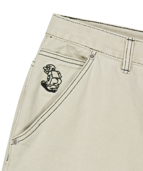 WKNDRS（ウィーキャンドース）の「DRAGGY WORK PANTS (IVORY)（デニムパンツ・レディース・その他・LARGE/MEDIUM/SMALL/X-LARGE）」の4枚目の写真