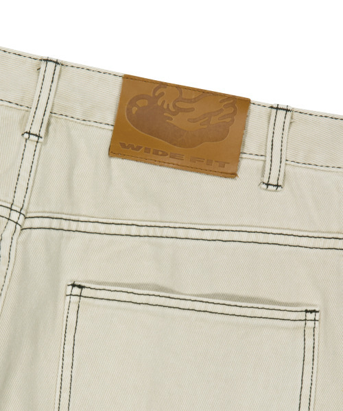 WKNDRS（ウィーキャンドース）の「DRAGGY WORK PANTS (IVORY)（デニムパンツ・レディース・その他・LARGE/MEDIUM/SMALL/X-LARGE）」の5枚目の写真