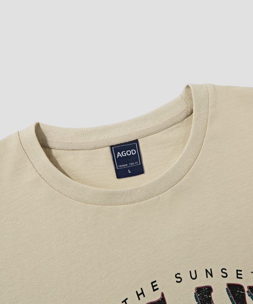 AGOD（エージーオーディー）の「アリゾナキャンピングレタリング半袖Tシャツ[ライトベージュ]（Tシャツ/カットソー・レディース・その他・SMALL/MEDIUM/LARGE）」の6枚目の写真