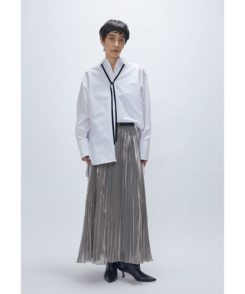 セール】ブライトシャンブレープリーツスカート（スカート）｜1er