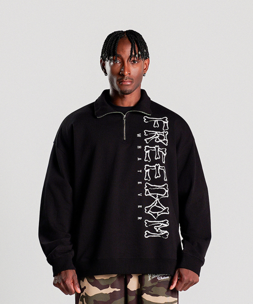 FREEDOM(フリーダム)の「クラックボンロゴハーフジップ(ブラック)(その他トップス・メンズ・その他・XXXX-LARGE/LARGE/X-LARGE/XX-LARGE/XXX-LARGE)」の1枚目の写真