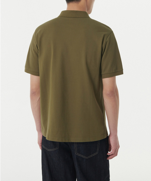 MUSINSA STANDARD（ムシンサスタンダード）の「ベーシックピケポロシャツ[オリーブ]（ポロシャツ・メンズ・その他・XX-LARGE/LARGE/MEDIUM/SMALL/X-LARGE）」の3枚目の写真