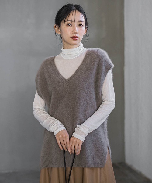 Y's ワイズ ヨウジヤマモト カシミヤ混 ウール 変形コート グレー杢